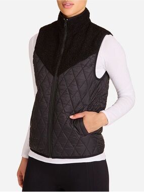 Alala Reversible Black Sherpa Ski Vest New